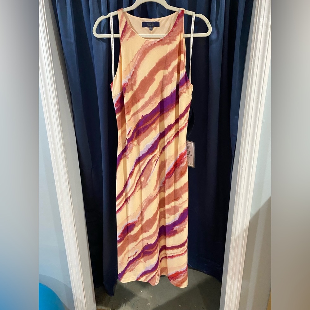 RACHEL Rachel Roy Cream and Purple Maxi Dress